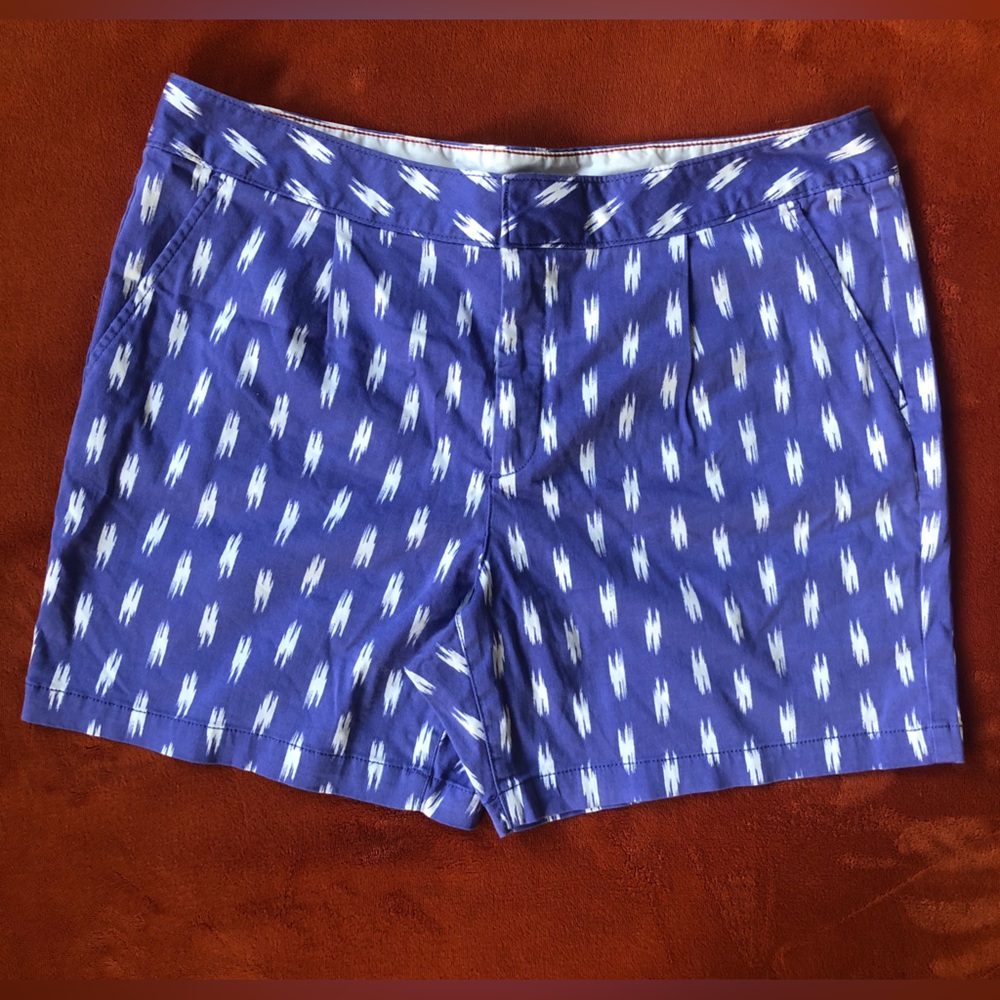 Dockers Blue White Ikat Shorts Size 14